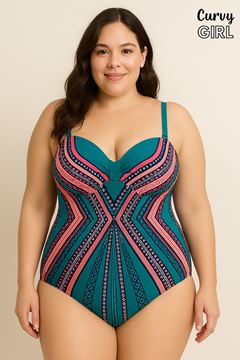 Picture of PLUS SIZE TUMMY CONTROL SWIM SUIT
